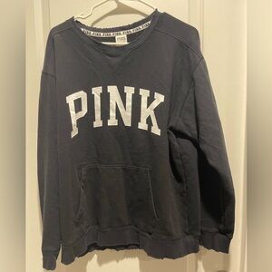 Pink Victoria’s Secret sweatshirt used rigged edges size large